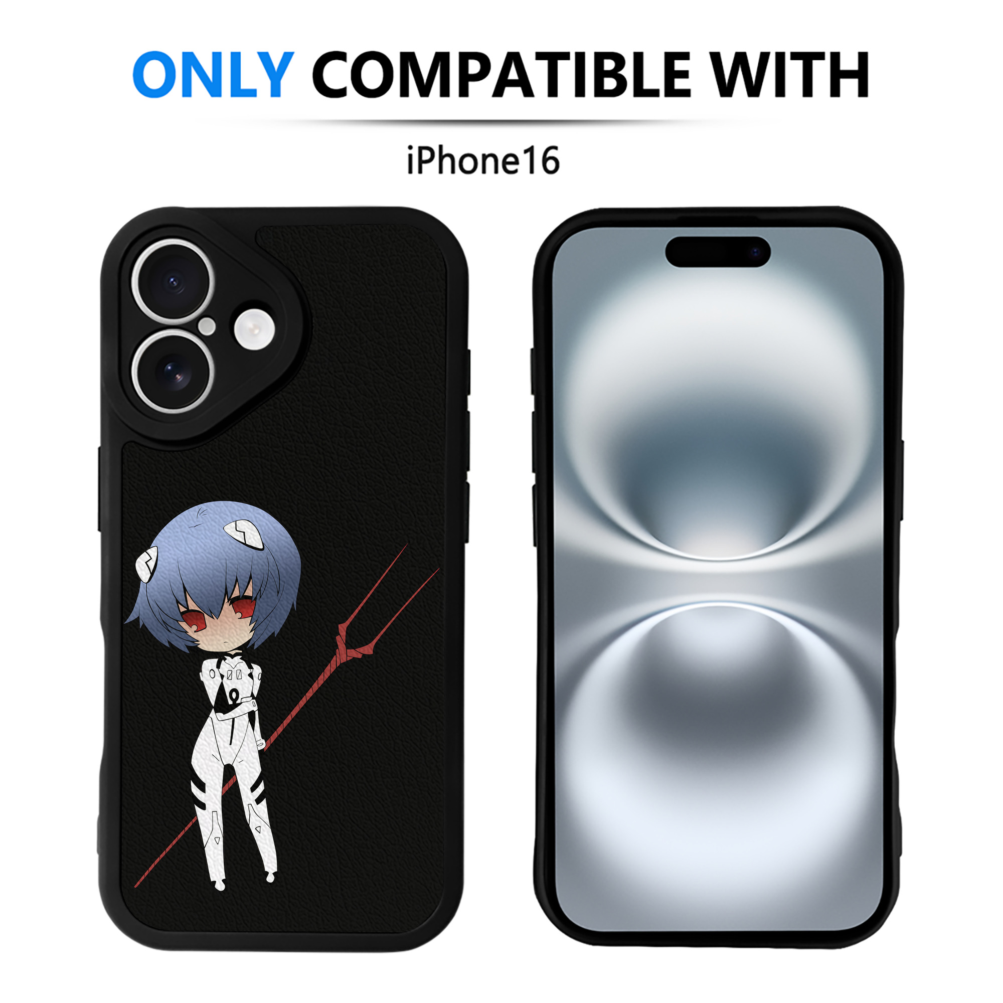 （画像用） EVA 新世紀エヴァンゲリオン 【iPhone 16シリーズ対応】シリコンスマホケース（レザー調） 材質：シリコン